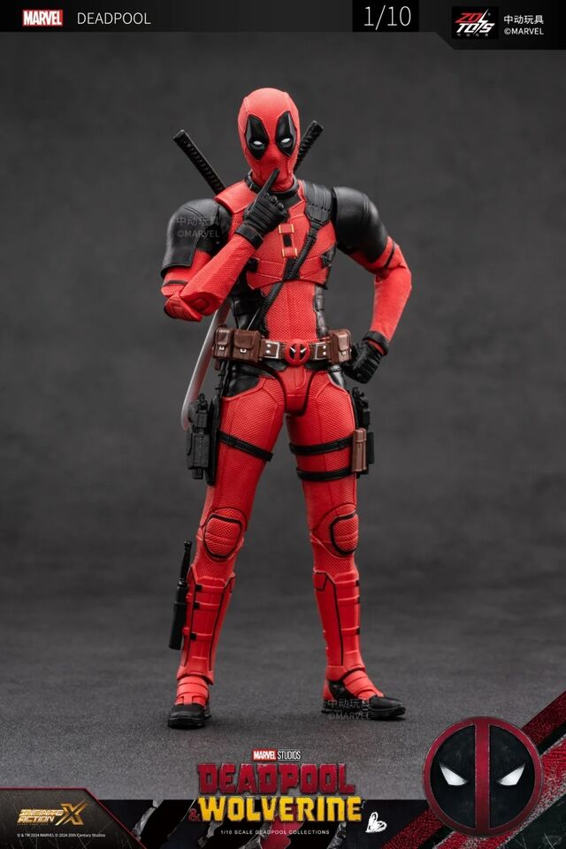 ZD Toys Deadpool and Wolverine Deadpool 1/10 Scale Collectible Figure