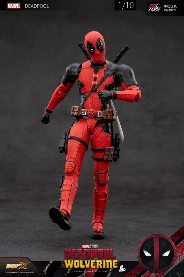 ZD Toys Deadpool and Wolverine Deadpool 1/10 Scale Collectible Figure