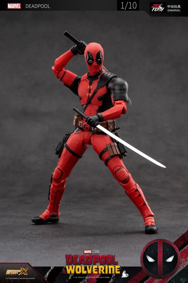 ZD Toys Deadpool and Wolverine Deadpool 1/10 Scale Collectible Figure