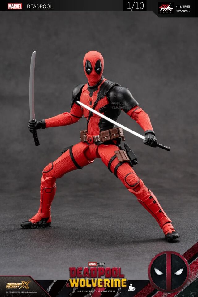 ZD Toys Deadpool and Wolverine Deadpool 1/10 Scale Collectible Figure