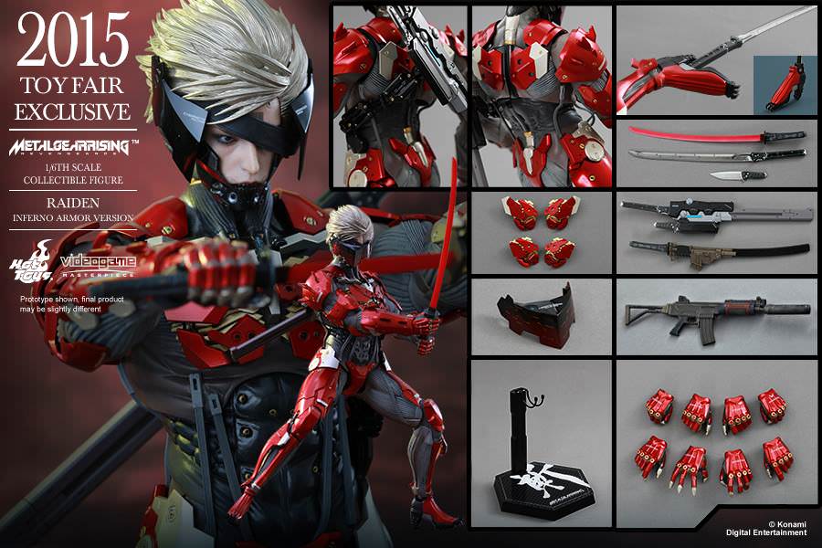 Hot Toys VGM19 Metal Gear Rising Revengeance Raiden (Inferno Armor) 1/6 Scale Collectible Figure