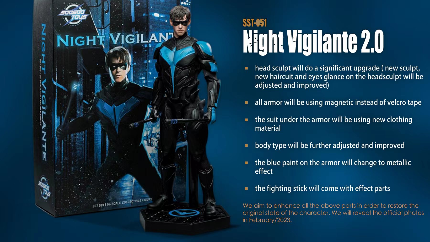 Preorder! Soosootoys SST051 1/6 Scale Night Vigilante 2.0 Figure