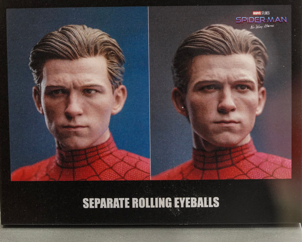 Hot Toys MMS680 Spiderman No Way Home Spiderman New Red and Blue Suit Deluxe Edition 1/6 Scale Collectible Figure